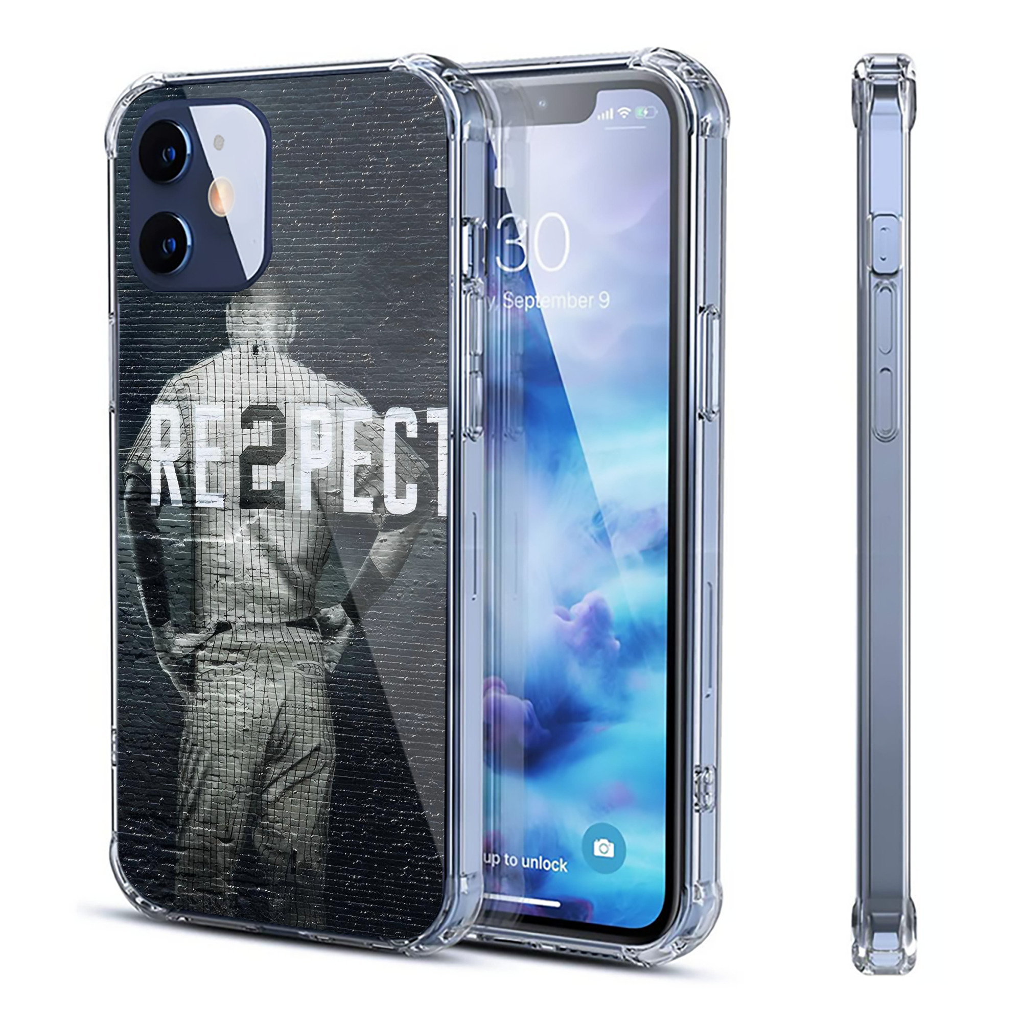 Derek Jeter 48 Clear IPhone 12 Case – Soft TPU With UV Print – Enhanced Drop Protection, Precise Fit, Anti-Fingerprint, Customizable Design, Scratch-Resistant, Yellow-Resistant